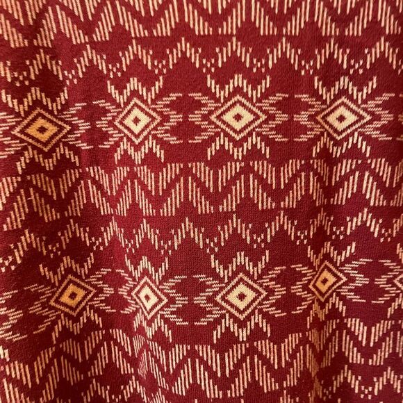 RUST AND BEIGE LONG SLEEVE SWEATER BY FOREVER 21 SIZE LARGE - Picture 2 of 4